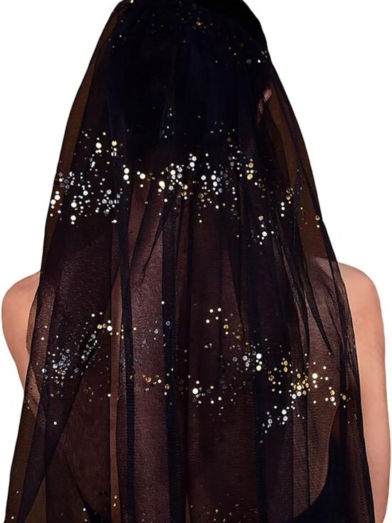 Gothic Black Long Veil main image 5